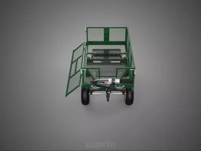 GARDEN AGRICULTURE FARM ELECTRIC CART WAGON TROLLEY WHEELBARROW 3D model