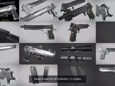 Desert Eagle 50 cal Collection 3D Model Pack