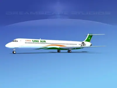 McDonnell Douglas MD-90 Uni Air 3D model