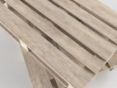 Pallet 3D model stack of wooden pallets Low-poly 3D model
