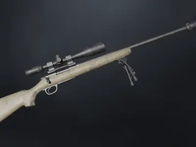 M24 Sniper Rifle PBR Low-poly 3D model