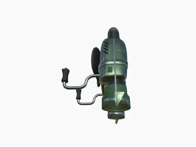 Jetpack D09 Green Metal - SciFi Character Design Low-poly 3D model