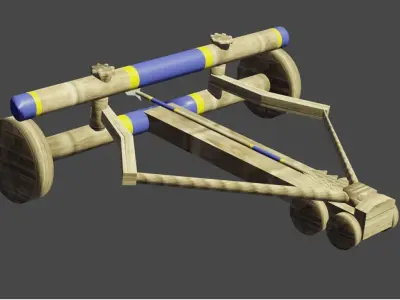 catapult Low-poly 3D model buy
