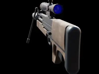 Walther WA2000 Low-poly 3D model