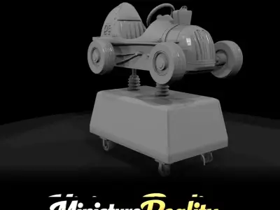 1-87 Coin Operated kiddie ride Print Ready STL 3D print model