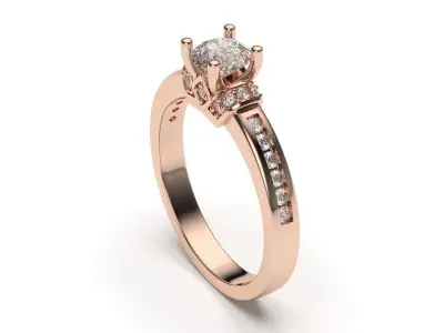 solitaire with ring sizes  8 part S51 3D print model
