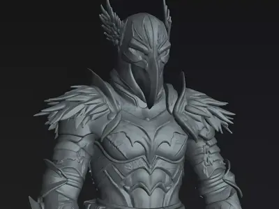 Knight Stormcrow Aegis 75mm Dark Fantasy Knight STL 3D print model