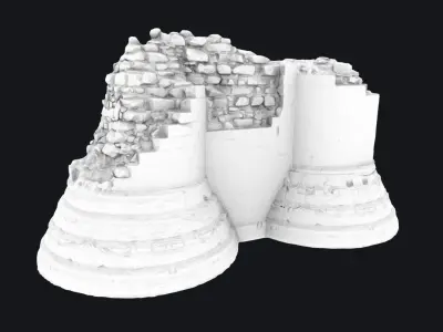 Game Ready Scanned Castle Ruins v4 Low-poly 3D model