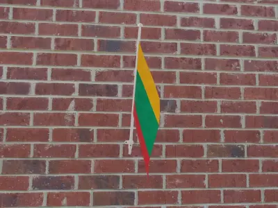 Flag of Lithuania 3D model