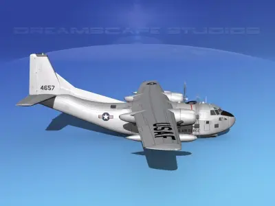 Fairchild C-123B Provider USAF 1 3D model