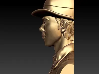 Bhagat singh Pendant 3D print model
