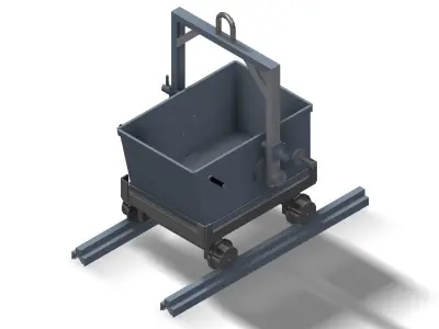 Rail steel carrying case 3D model