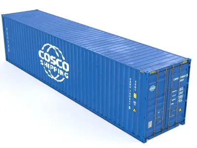 40 feet High Cube COSCO shipping container 3D model