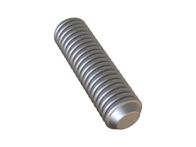 Set Screws 3D Model threaded stainless steel screw 3D model