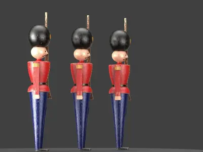 Wooden soldier toy 3D model