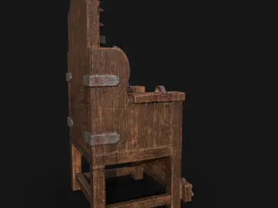 Medieval Torture Chair 3D model