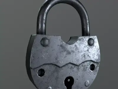 padlock Low-poly 3D model buy