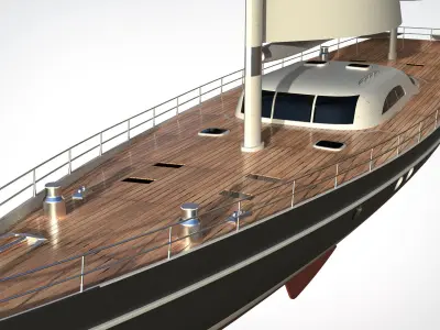 Sail yacht 3D model