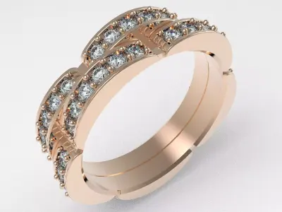 Cartier Diamond Band 3D print model