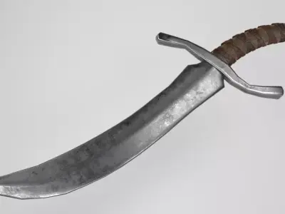 Dagger sword Low-poly 3D model 19