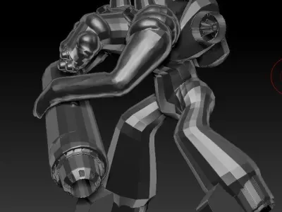 Hovering Mech Gunner Free 3D model