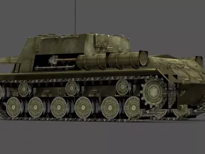  ISU-152 3D Model Low-poly 3D model