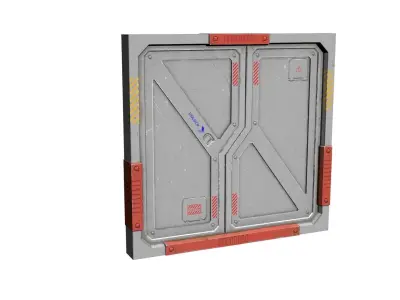 sci fi door Free low-poly 3D model purchase