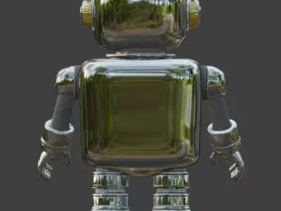 Vintage Atompunk Telemetric Analyst 3D Model Low-poly 3D model