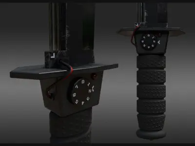 Sci-Fi Combat Knife Low-poly 3D model