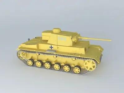 Panzer III -. Panzerkampfwagen III Ausf M (German tank) 3D model