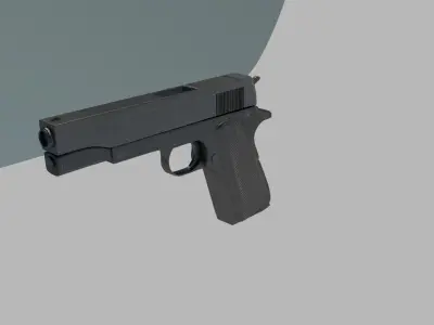 Realistic Handgun pistol Low-poly 3D model