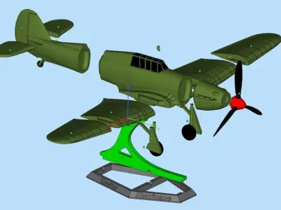 Hawker Hurricane 3D print model buy