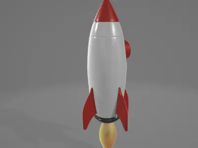 Decorative Rocket Prop - Stylized 3D Model 3D model