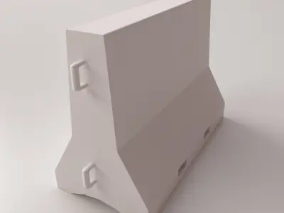 Concrete Barricade 3D model