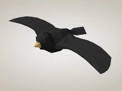 Low Poly Bird - Rigged Low-poly 3D model