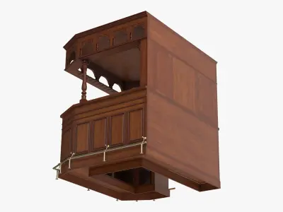  Victorian Style Bar Unit with Overhead Shelves Dark Wood Brown 