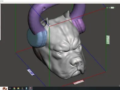 Kettlebell pitbull 5KG - cement or concrete 3D print model