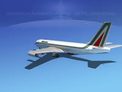 Boeing 707 Alitalia 3D model