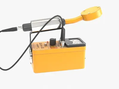 Radiation Survey Meter Low-poly 3D model