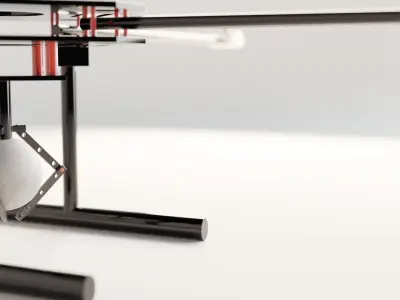 Drone with ball Low-poly 3D model