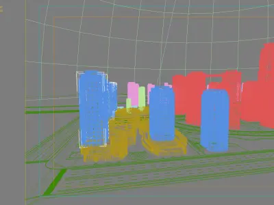 Architecture city 3D model 3