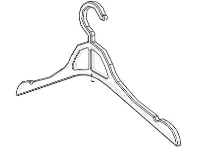 Plastic Clothes Hanger 3D print model