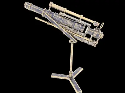 Telescope brass 3D model