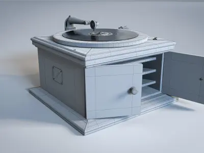 Victrola Gramophone Phonograph Graphophone 3D model