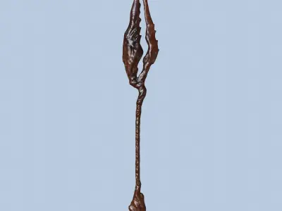 Battle spear for Alien Invader Low-poly 3D model