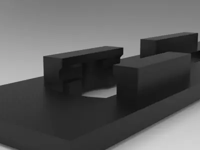 chassis and axle of the train 3D print model