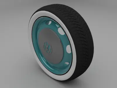 VW Beetle wheel 3D model by dragosburian