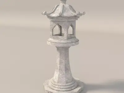 Japanese Stone Lanterns 3D model