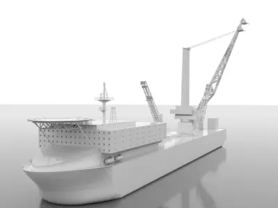 SHIP SHUJAA 2000 vessel in the Oil service  PSV segment 3D model