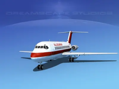 Douglas DC-9-20 Allegheny Airlines 2 3D model